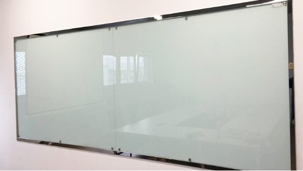 玻璃白板不锈钢边框