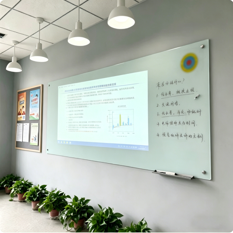 生成图片：玻璃白板添加PPT投影和板书 (1)